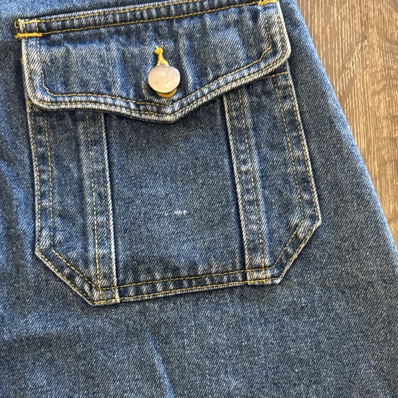 Vintage Cotton Ginny Denim Zip Front Mini Skirt Y2K Street Style - Picture 4 of 10